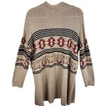 Maurice's Aztec Geo Duster Long Sleeve Fringe Open Cardigan Sweater Plus Size 1X Photo 3
