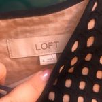 Loft  BLACK & TAN EYELET FIT AND FLARE DRESS Photo 4