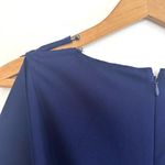 Elie Tahari Lourdes Cold Shoulder Dress Size 6 Navy Blue Photo 4