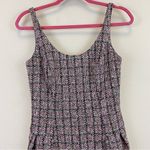 Carmen Marc Valvo Carmen‎ Marc Valvo VTG Tweed Multicolor Scoop Neck Mini Dress Wool Blend Size 6 Photo 3
