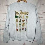 VINTAGE • Los Angeles Sweatshirt • Gray Sweatshirt • Famous Landmarks • Medium Photo 0