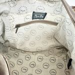 Myra Bag Leather Canvas Fur Shoulder Crossbody Bag Western Boho Aztec Large Gray Photo 7