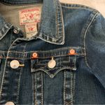 True Religion  Emily Dark Wash Western Jean Denim Jacket Women’s Size M Photo 4
