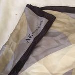 Anne Klein retro geometric silky square scarf brown blur cream scarf/hair wrap Approx 25”x25” Photo 4