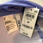 Bar III Blue Core Solids Twist Bandeau Bikini Swim Removable Strap Top M Photo 3