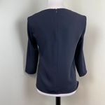 Giorgio Armani  Black Polyester Uniform Blouse Sz 34 Small Made in Italy Photo 3