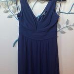 Lulus Lulu’s Leading Role Dark Blue Maxi Dress Sz M EUC Photo 7