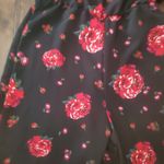 Xhilaration Floral Cold Shoulder Jumpsuit - Black and Red Roses Size Xs But Fits Larger Photo 3