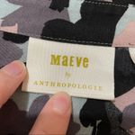 Anthropologie Maeve  Green Black Pink Floral Button Down Shirt Dress Top Womens S Photo 4