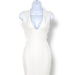 Nookie Turlington Bodycon Midi Dress Deep V-Neck Side Cutouts Size 8 AU 4 US Photo 2