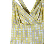Calvin Klein Fit & Flare Pleated Yellow Polka Dot Sundress Cotton Poplin, Sz 8 Photo 4