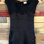 Free People  Black Sequin and Mesh‎ Romper Photo 0