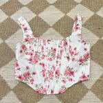 Cider Floral corset crop top roses coquette sexy asymmetrical Photo 0