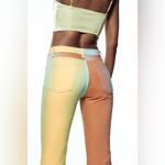 ZARA  PRINTED Mid-rise STRAIGHT LEG JEANS OMBRÉ SIZE 4 NEW Photo 5