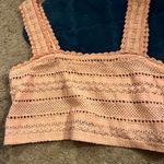 Aerie  Pink Crochet Crop Top small Photo 3