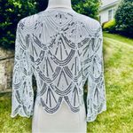 Vintage White and Silver Sequin Capelet Photo 11