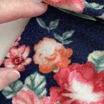 easel blouse cold shoulder ruffled across chest floral print short sleeve Sz LG Photo 7