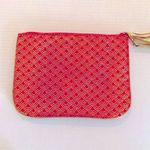 Stephanie Johnson Brocade Makeup Cosmetic Bag Women's 9" Red Gold Tassel NWOT Red Photo 4