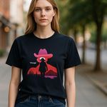 Wrangler NWT  Cowboy Silhouette Black Graphic T-shirt Photo 0