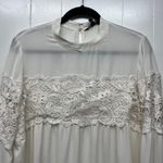 EXPRESS Crochet Office Workwear Party Cocktail Elegant Womens Top Size Large Photo 2