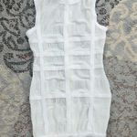 Elegant Sleeveless Bandage Fringe Dress White Large Photo 1