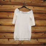 Massimo Dutti Off White Ivory Off the Shoulder  Knit Tunic Top NO BELT Photo 1