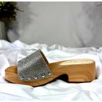 Jessica Simpson  Rexile Silver Shimmer Sand Sandals Silver 7 Photo 8