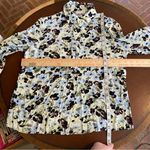 Ganni Printed Crepe Blouse Meadow Egret size 34 or US 2 quiet Luxury bohemian Photo 7