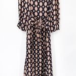 Nicholas Black Printed Silk Noura Tie Waist Maxi Dress Size 14 Photo 3