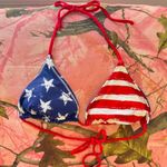 & Other Stories y2k american flag usa fourth of july stars & stripes triangle summer bikini top Photo 3