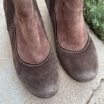 Earthies‎ Genoa Suede Ankle Booties Brown Burgundy Size 7.5 Comfort Heel Photo 5