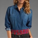 Jen's Pirate Booty Jen’s Pirate Booty Chambray Top Shacket Photo 1