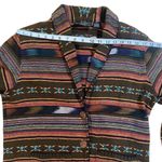 Vintage New Identity Cotton Embroidered Sante Fe Tribal Southwestern Blazer Med. Orange Photo 7