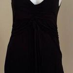 Vertigo Paris Black Sleeveless Summer Top Draped Knotted In Center Sz. L Photo 0
