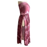 Strapless Coral White Sangria Tie Dye Ombre Print Stretch Maxi Dress Size Small Photo 5
