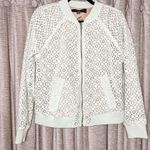 Victoria Beckham  for Target Green Lace Overlay Zip Front Bomber Jacket Medium Photo 1