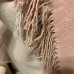 SOIA & KYO Pink & Cream Fringe Shaw Poncho One Size Photo 2