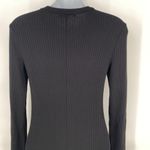 Reformation Jeans Black Ribbed Long Sleeve Mini Dress Women's Size S Photo 4