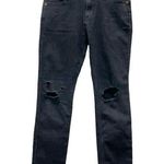 DU/ER DUER Performance Denim Straight Mid Jeans Aged Black Distressed Size 27 Photo 0