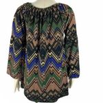 Winwin  long bell sleeve abstract print tunic top size small/medium Photo 2