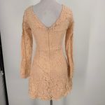 Bohme  Peach Long Sleeve Lace Dress Size Small Photo 3