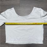 Brandy Melville white long sleeve cropped shirt Photo 2