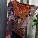 Anthropologie  Cartonnier Filipina Paisley Medallion Open Draped Blazer Jacket Photo 6