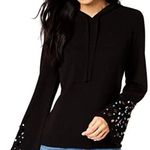 INC women's 1X rainbow gem embellished bell sleeve lightweight thin hoodie Photo 0