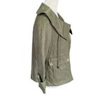 Talbots  Petites 4P 3/4 sleeve wide collar cropped swing utility jacket women's Photo 2