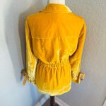 Cinq à Sept Mathieu Velvet Utility Jacket in Sunflower, Size Medium, EXCELLENT Gold Photo 2