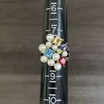 Ross Simons  Sterling Cluster Pearl and Gemstone Ring Photo 3