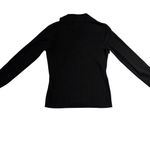Ann Taylor  Black Shawl Collar Wrap Sweater Top Long Sleeve Cotton‎ Women’s Sz Sm Photo 2