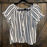 W5  Anthropologie Black&Cream Blouse   Photo 0