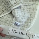 Rihoas Vest Womens Medium White Gold Tweed Pearl Button Sleeveless Dressy Top Photo 3